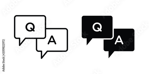 Quadro su tela QNA icon vector on white background.