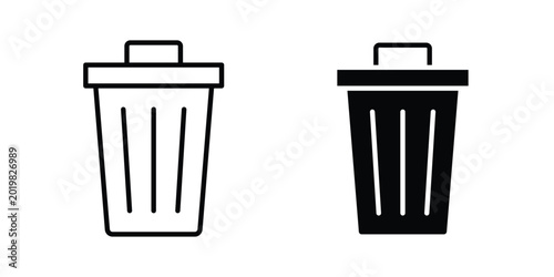 Foto Trash compactor icon vector on white background.