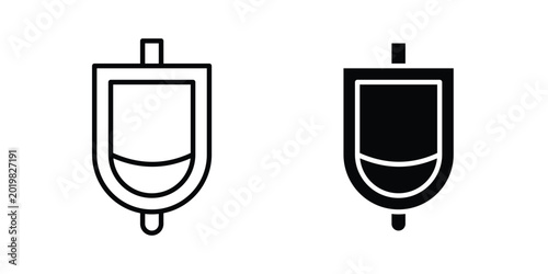 Tableau sur toile Urinal icon vector on white background.