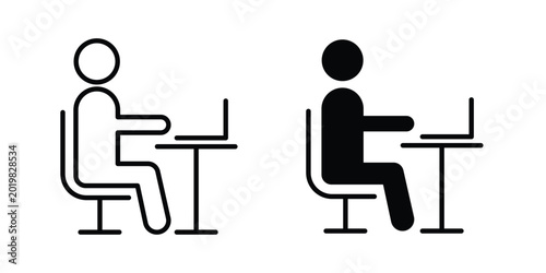 Bild auf Leinwand Workspace icon vector on white background.