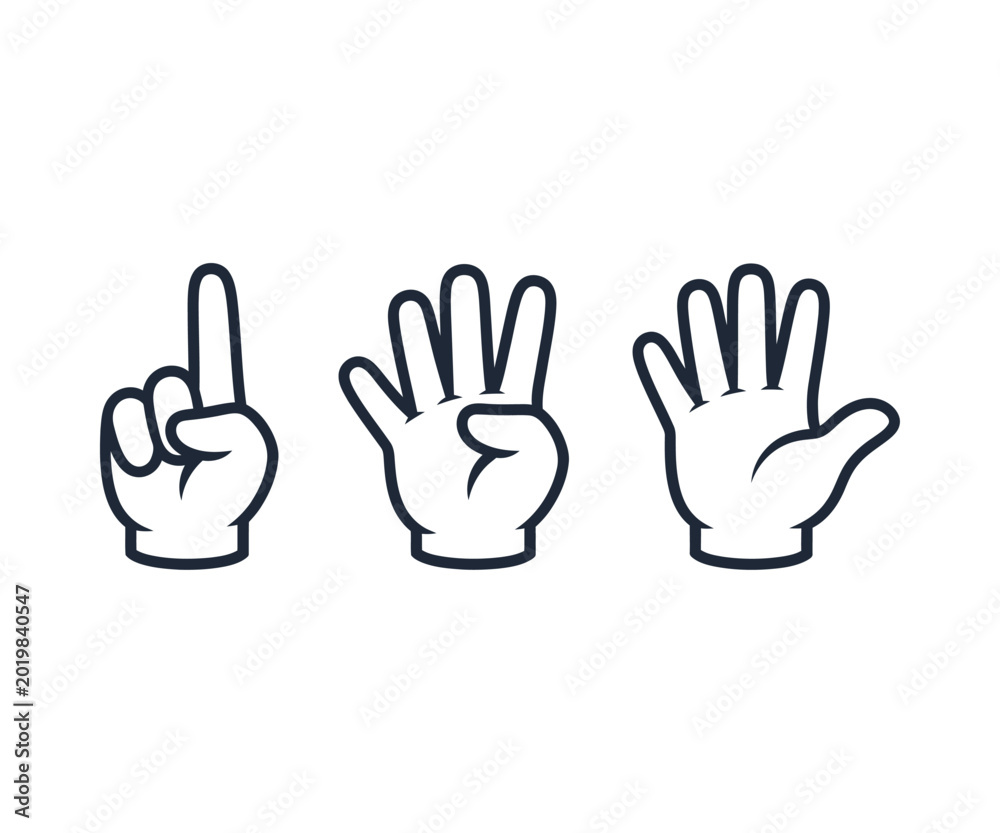 Fototapeta premium Hands showing numbers in sign language