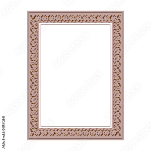 Brown frame with spiral card