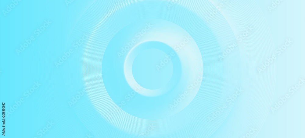 Obraz premium Minimalist banner background, pastel colorful, Light Blue gradations. Circle effect style geometric, abstract background