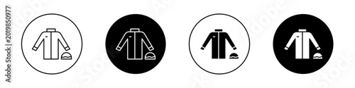 Photography Ramadan clothes icons vector graphics collection on white background