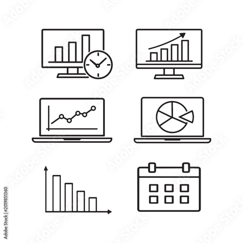  Minimalist Data Visualization Icon Set