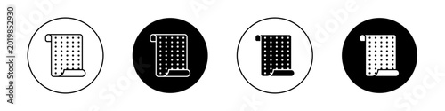 Bild auf Leinwand Sandpaper icons vector graphics collection on white background