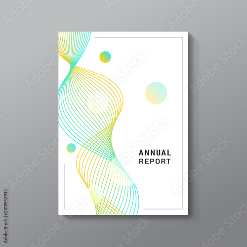 Obraz na płótnie Creative annual report design template with abstract pattern