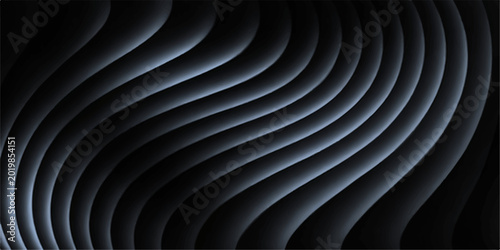 Bild auf Leinwand Elegant interplay of light and shadow unveils a mesmerizing display of undulating waves, exuding a sense of modern artistry