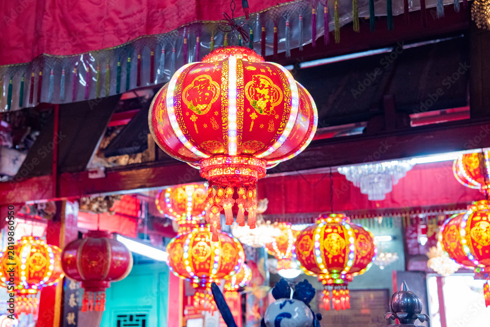 Naklejka premium THAILAND BANGKOK CHINESE TEMPLE GONG WU SHRINE