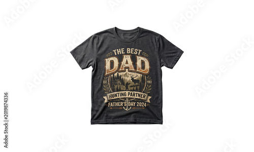 best dad ever vintage black graphic t-shirt