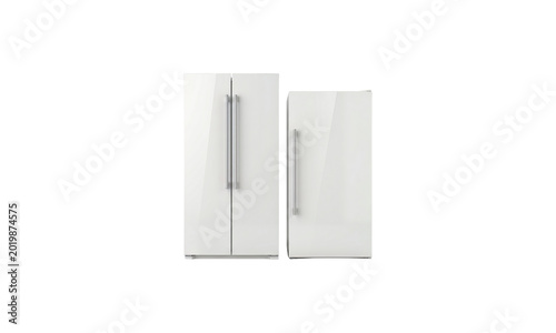modern white double door refrigerator appliance