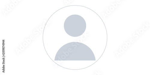 Fotografie Instagram, facebook, whatsapp default profile picture social media icon, user avatar isolated symbol on white background