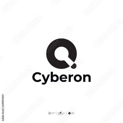 Cyberon Modern Logo Template – Editable EPS for Tech, Cybersecurity or Software Brand