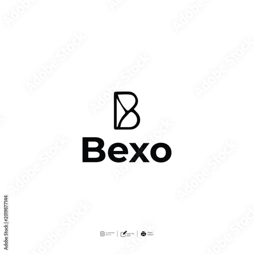 Bexo Modern Logo Template – Editable EPS for Tech, Pharma, Beauty or Startup Brand