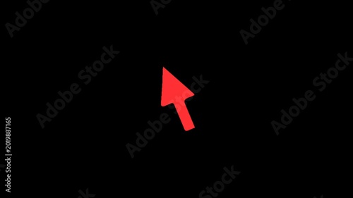 A red arrow cursor points to the right in a dark video