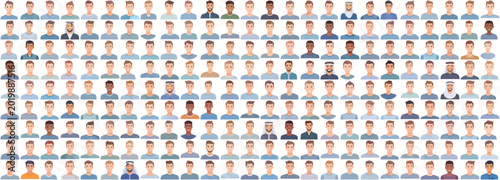 Generative AI Flat Vector Single Man Portrait Collection 0037