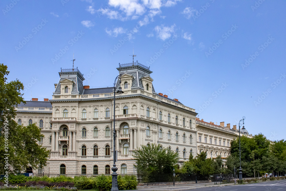 Fototapeta premium Facade of a building in the Old Town of Budapest, Hungary