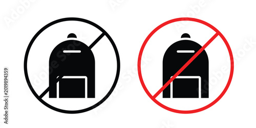 Fotografia No backpacks allowed sign collection