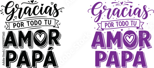 Foto Gracias por todo tu amor pap, hand lettering typography design