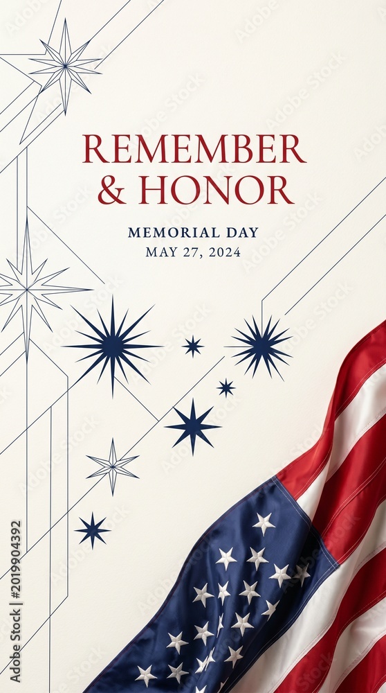 Obraz premium American Memorial Day patriotic poster