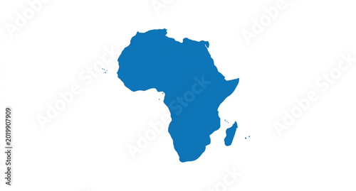 Foto Africa continent silhouette vector icon isolated map illustration