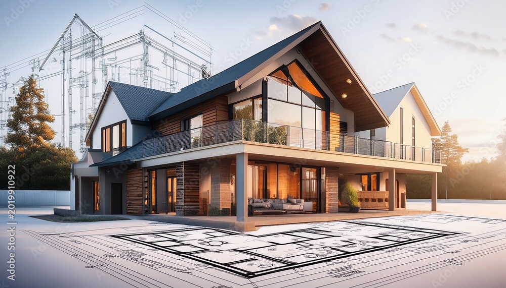 Obraz premium new house plans blueprints