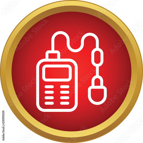 Fotografía Digital dictaphone voice recorder icon illustrating audio communication technolo