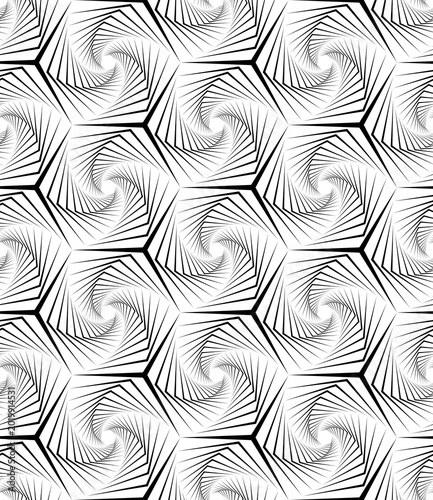 Vector seamless texture. Modern geometric background. Hexagon grid. 