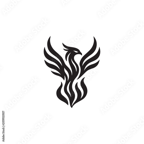 Photography Tribal Fire Phoenix Logo