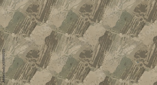 Seamless abstract pattern with weathered beige and brown paint splatters