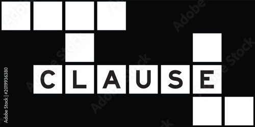 Fotografie Alphabet letter in word clause on crossword puzzle background