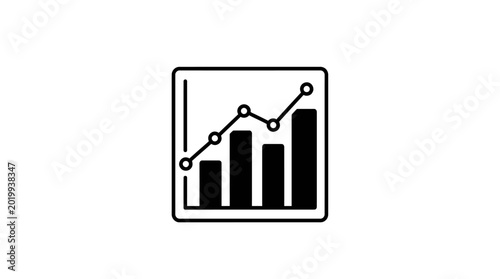 Free Download Black and white business graph chart. - GFXLoad