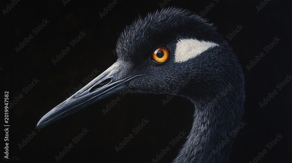 Obraz premium Close-up portrait of a crane