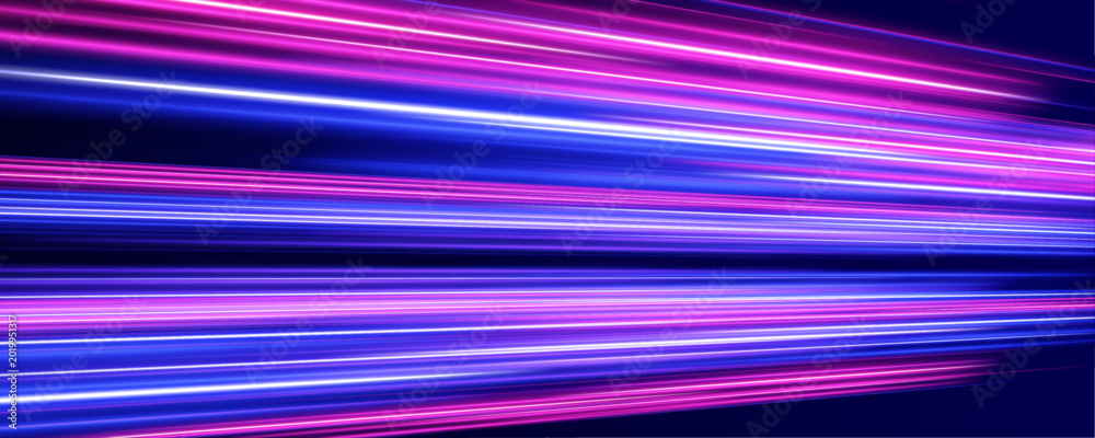 © IvanLi - Glowing horizontal streaks create a futuristic atmosphere with layered light effects and flowing motion. Soft blur enhances the sense of acceleration. A clean modern illustration.