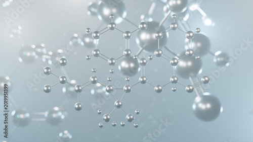 Quadro su tela cyhalothrin molecular structure, 3d model molecule, pyrethroid insecticide struc