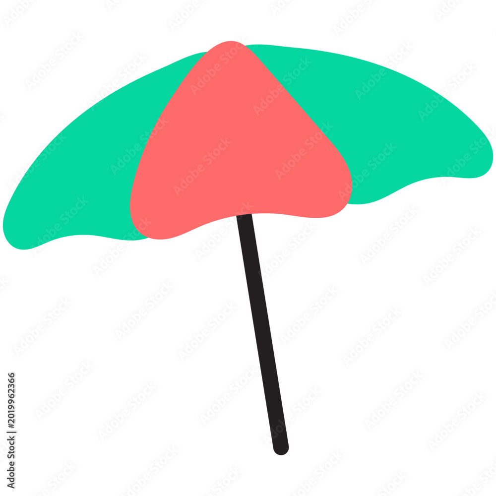 Obraz premium Beach Umbrella Summer Illustration