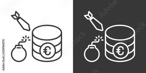 Foto System Exploit Icon Set Vector Collection Isolated In Black And White