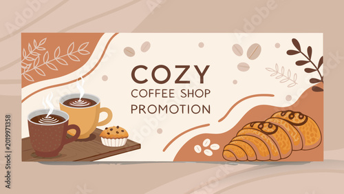 Modern Coffee Shop Social Media Banner