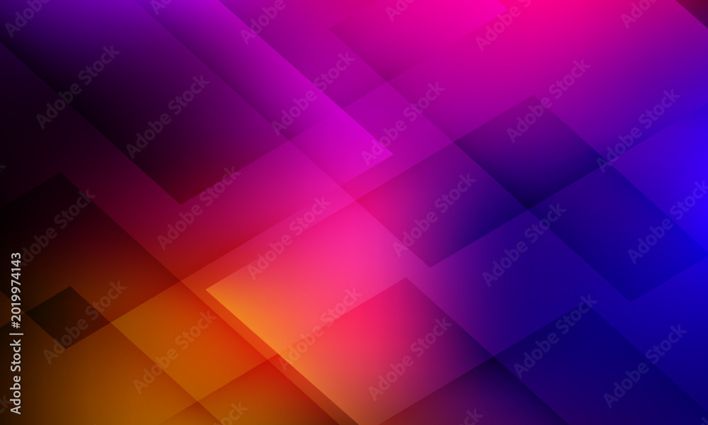 Obraz premium Abstract vibrant colorful background with overlapping transparent squares and geometric gradients. Vector Eps 10