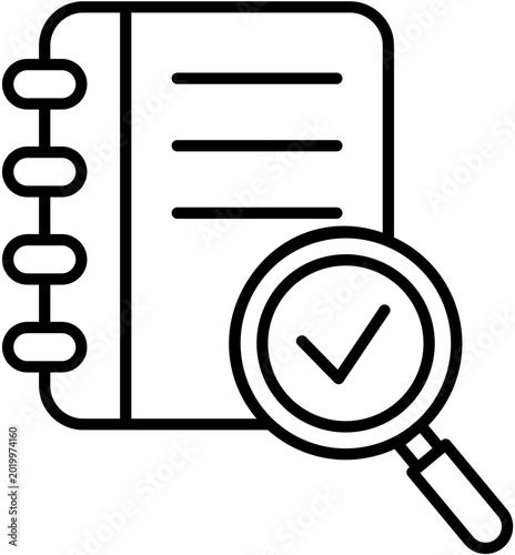 Certified Document Approval Line Icon – Quality Certificate, Verified Paperwork, Official Award Badge Vector