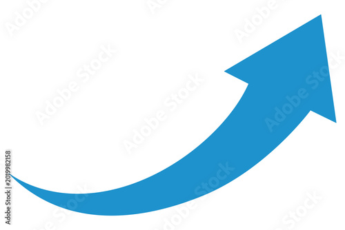 Dynamic blue rising arrow symbol for business success financial growth and positive market trends Free Download Dynamic blue rising arrow symbol for business success financial growth and positive market trends - GFXLoad