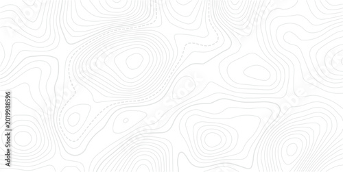 Topographic map and landscape terrain texture grid. Abstract white topography vector background.Topo contour map. Rendering abstract illustration.