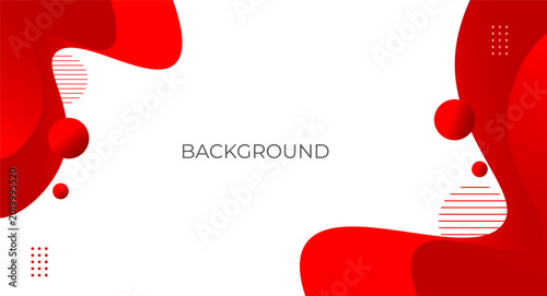Modern abstract graphic design featuring bold red shapes and geometric elements with transparent background for creative projects