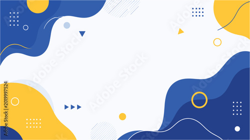 Geometric Shapes Flat Design Fluid Forms Vector Illustration