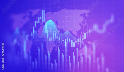 Canvastavla Market Trends Visualized: An abstract representation of market fluctuations and global economic activity, featuring vibrant graphical data overlays against the backdrop of a world map