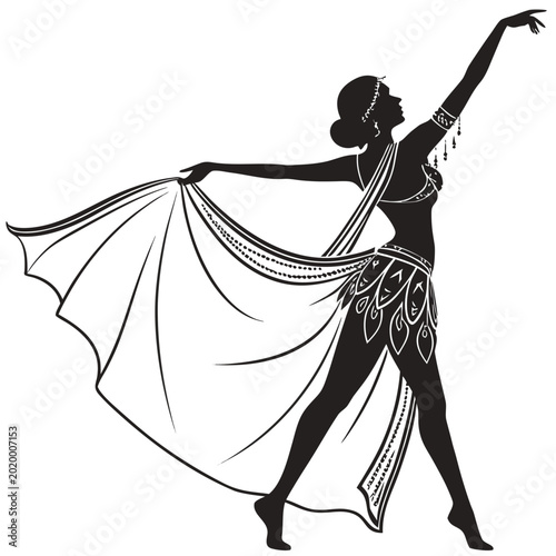 girl in a black dress