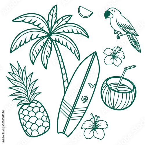 tropical fruit icons