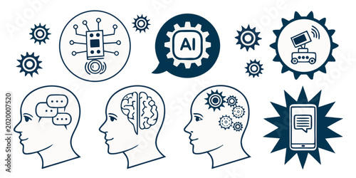 set of vector icons of people