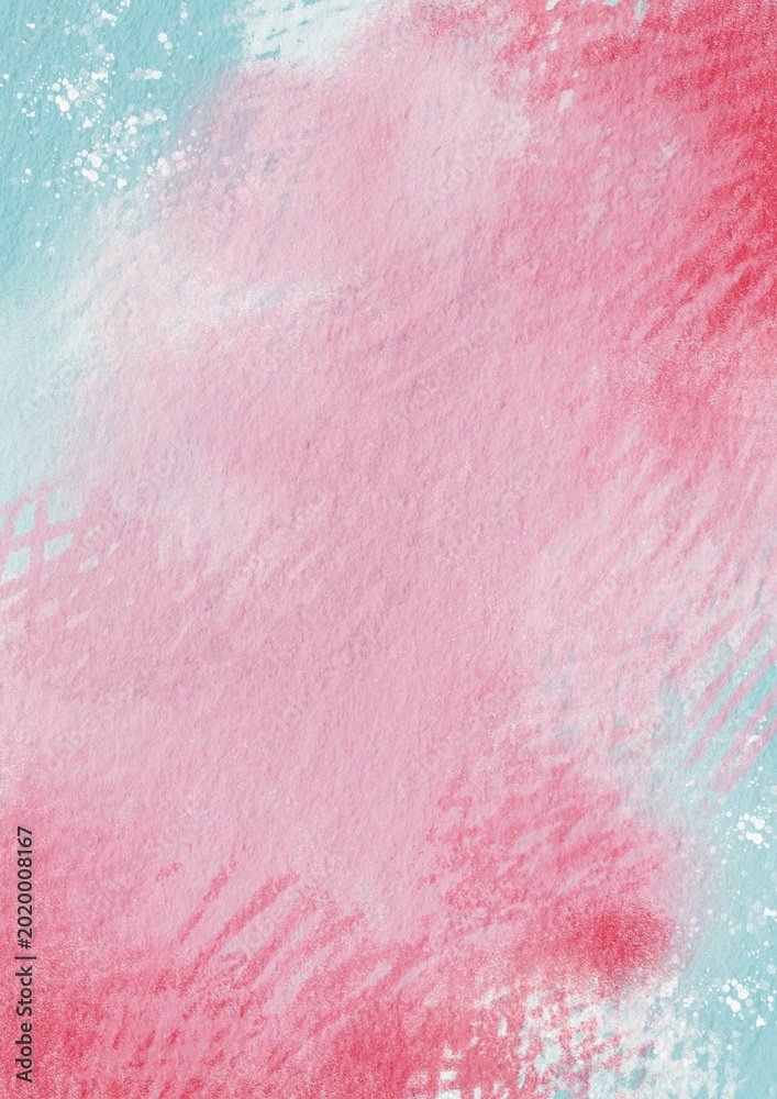 Fototapeta premium Sweet colorful artistic background with pink, blue, and white crayon for cosmatic, beauty, kid and dessert sweet concept.