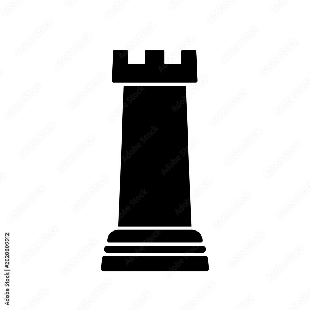 Фотография chess piece - black rook figure